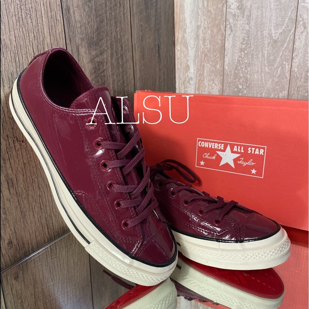 Chuck 70 OX Patent Dark Burgundy W AUTHENTIC - Picture 5 of 7
